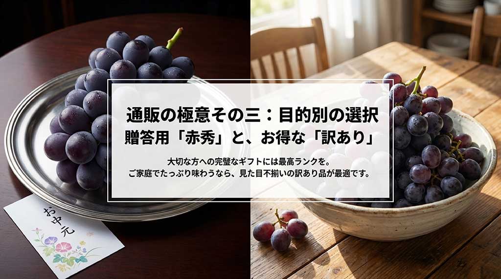 完璧なギフトには最高ランク「赤秀」、自宅で楽しむなら不揃いの「訳あり品」を推奨する比較案内