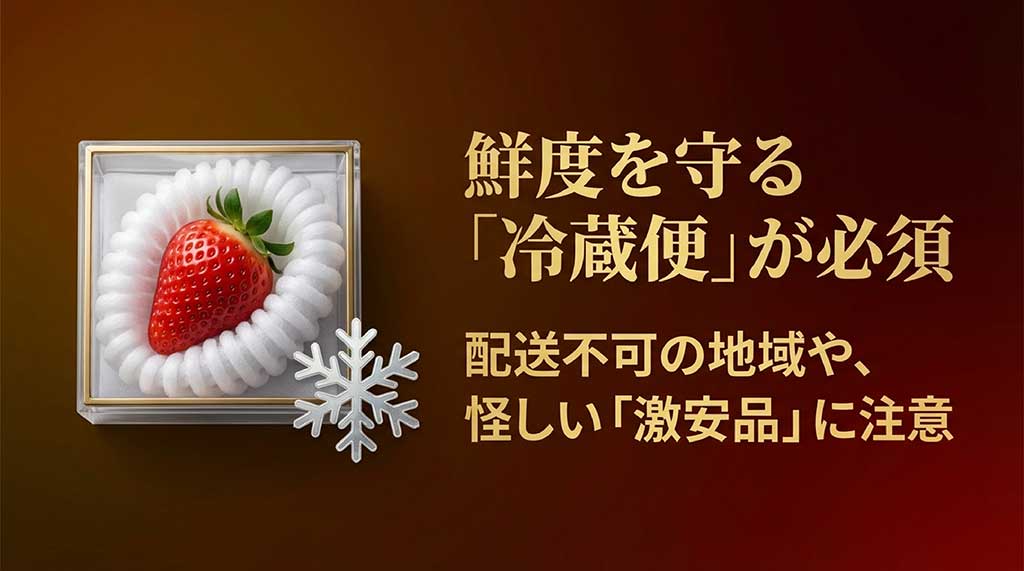 鮮度を守る冷蔵便の重要性と、配送不可地域や怪しい激安品への注意喚起