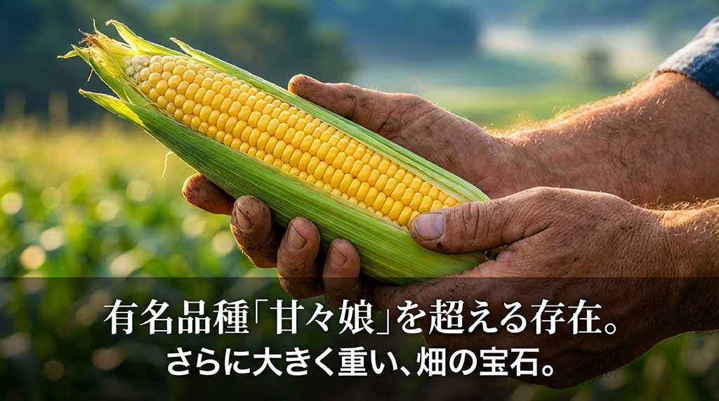 有名な甘々娘を超え、より大きく重い「畑の宝石」と称される甘太郎の解説スライド