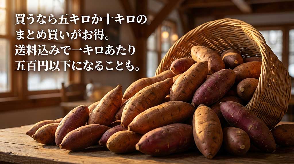 5kgか10kgのまとめ買いなら、送料込みで1kgあたり500円以下になることもあるというお得な情報の紹介