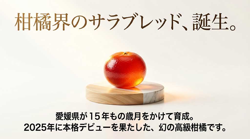 15年の歳月をかけて育成され、2025年に本格デビューした「幻の高級柑橘」紅プリンセスの紹介