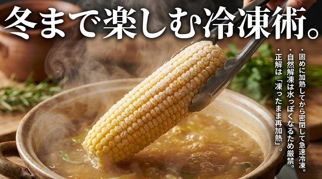 密閉して急速冷凍し、食べる際は凍ったまま再加熱して解凍する手順