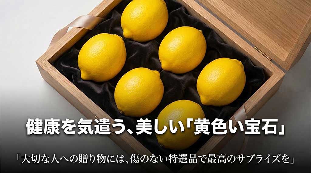 健康を気遣う贈り物に最適な特選品レモン。傷のない美しいレモンで最高のサプライズを