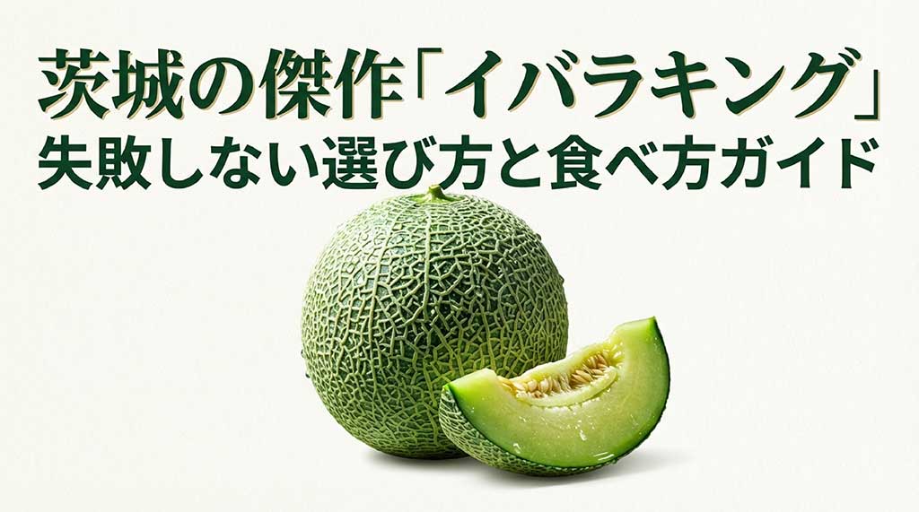 茨城県産メロン「イバラキング」の選び方と食べ方を解説するガイドの表紙画像