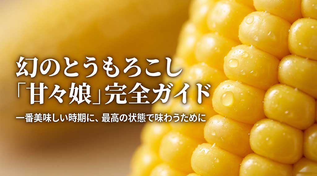 幻のとうもろこし「甘々娘」を一番美味しい時期に最高の状態で味わうための完全ガイド表紙