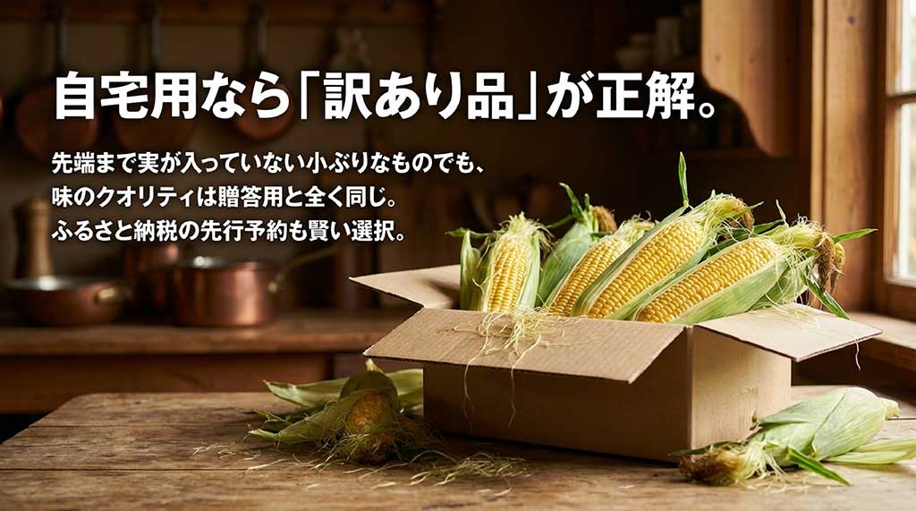味は贈答用と同じである「訳あり品」のメリットと、ふるさと納税の先行予約のすすめ