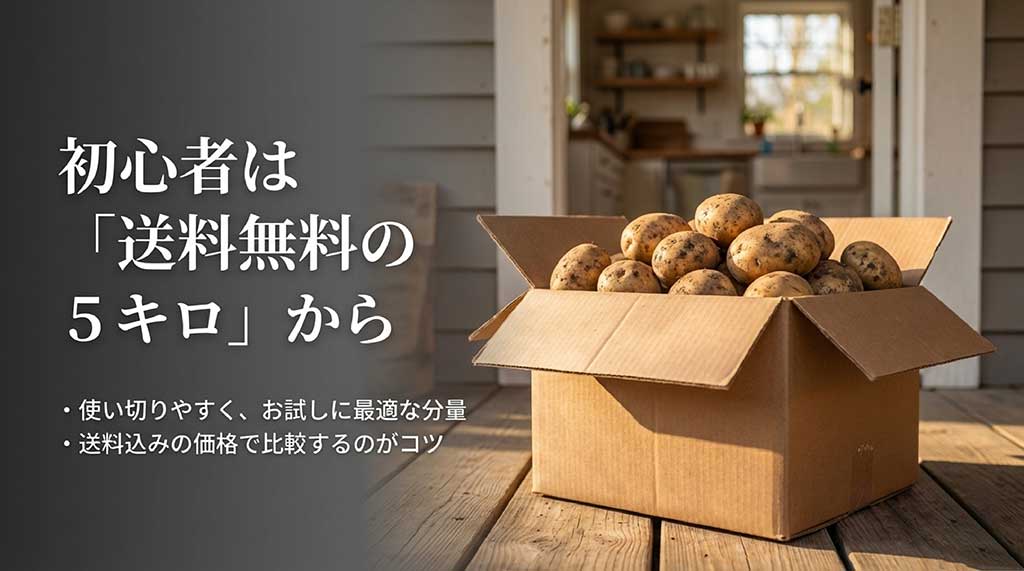 初心者は送料無料の5kgから始めるのがおすすめ。送料込みの価格で比較するコツを紹介