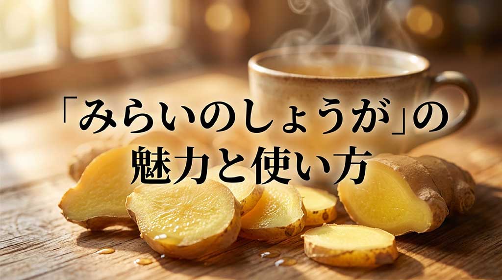 タマチャンショップ「みらいのしょうが」の魅力と使い方のまとめスライド表紙