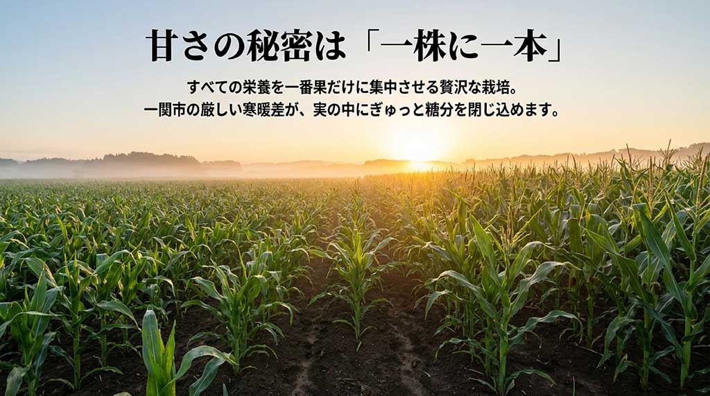 栄養を一番果だけに集中させる「一株一果」栽培と、一関市の寒暖差が育む甘さの秘密