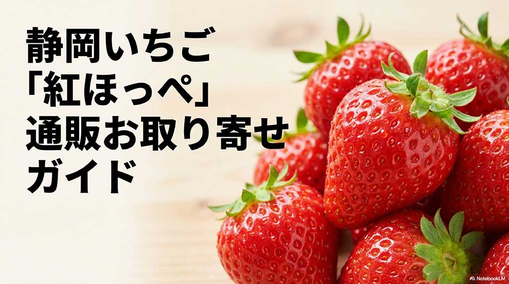 静岡県のブランドいちご「紅ほっぺ」のお取り寄せガイドの表紙画像