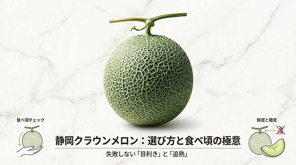 静岡クラウンメロンの全体像と、食べ頃を見極めるためのチェックポイントの概要