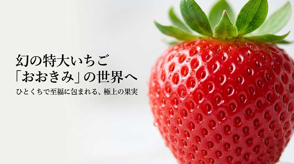 幻の特大いちご「おおきみ」の世界へ。ひとくちで至福に包まれる極上の果実の紹介