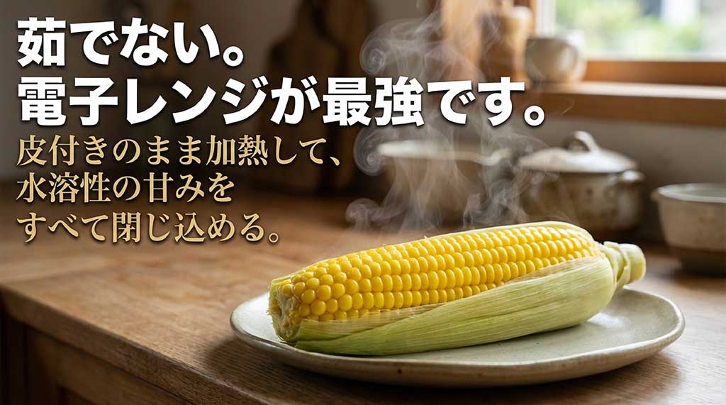 電子レンジ調理が最強である理由。皮付きで加熱し甘みを閉じ込める方法の解説