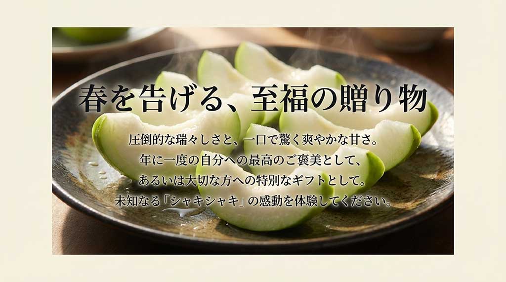 自分へのご褒美や大切な方へのギフトとしての魅力をまとめたスライド