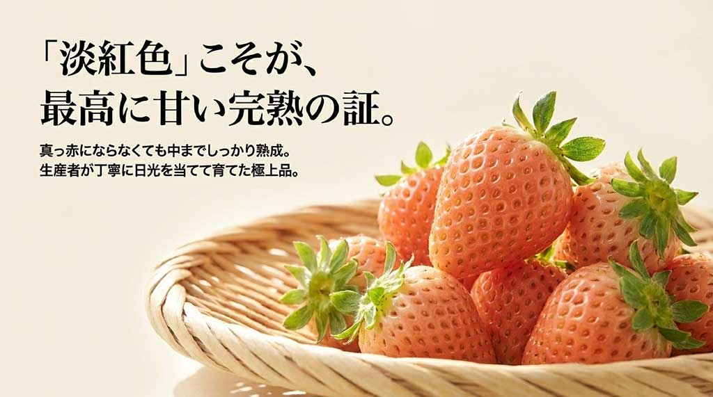 中までしっかり熟成している証である、やよいひめ特有の淡紅色の美しい果実