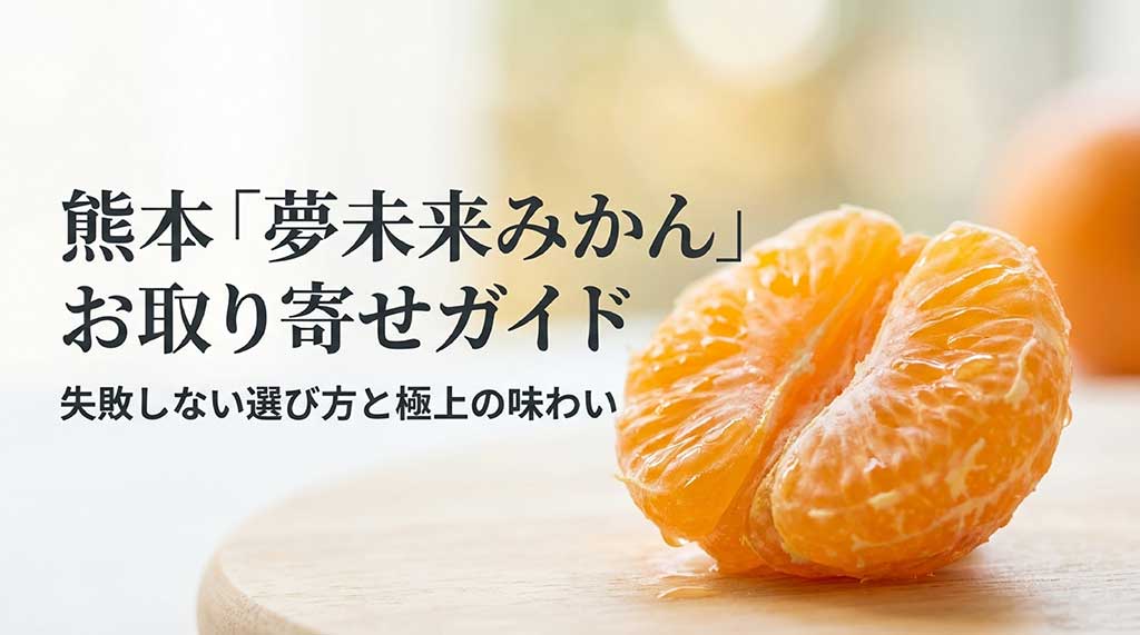 熊本県産のブランドみかん「夢未来みかん」のお取り寄せガイドの表紙スライド